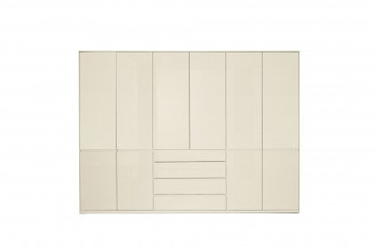 Kara-Frame-S von Musterring - Kleiderschrank wollweiß mit 4 Schubkästen