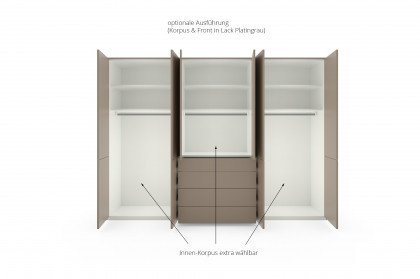 Kara-Frame-S von Musterring - Kleiderschrank wollweiß mit 4 Schubkästen