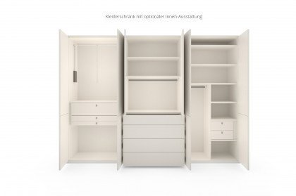 Kara-Frame-S von Musterring - Kleiderschrank wollweiß mit 4 Schubkästen