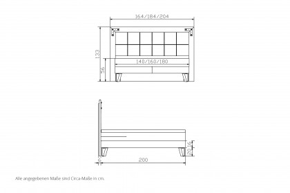 Edition pronto von Hasena - Boxspringbett Oakland anthrazit