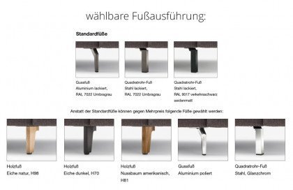 CR.420 von creation by Rolf Benz - Ecksofa links signalgrau