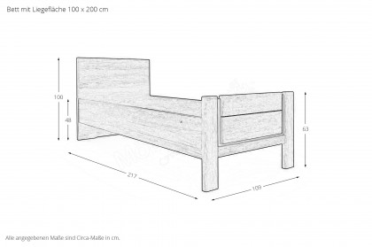 Sorrent von Musterring - Schlafzimmer-Vorzugsset mit Einzelbett 100x200 cm