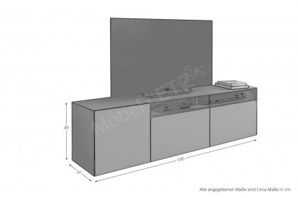 Ducale von MADíA CRAFT - Lowboard anthracite grey matt