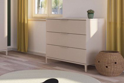 Sister Lou von YUNY by Paidi - Babyzimmer beige: Schrank 3T, Bett, Wickeltisch