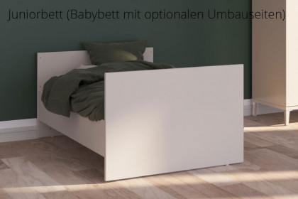 Sister Lou von YUNY by Paidi - Babyzimmer beige: Schrank 3T, Bett, Wickeltisch