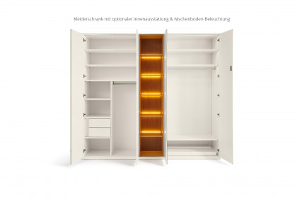 Kara-Frame-S von Musterring - Kleiderschrank wollweiß mit Zwischenregal