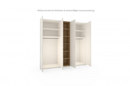 Kara-Frame-S von Musterring - Kleiderschrank wollweiß mit Zwischenregal