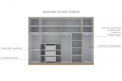 Sala 2.0 von Musterring - Dreh-Falttürenschrank Eiche - Weißglas