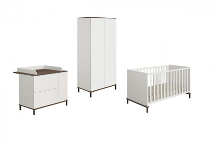 Lovely Aliv von YUNY by Paidi - Babyzimmer-Einrichtung 3-teilig off-white/ Nuss