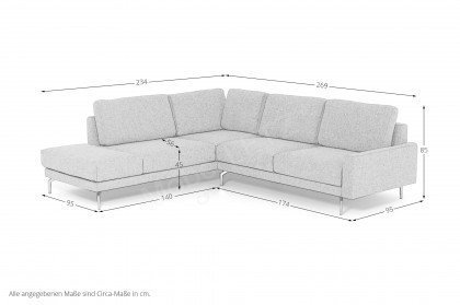 CR.450 von creation by Rolf Benz - Ecksofa links signalgrau
