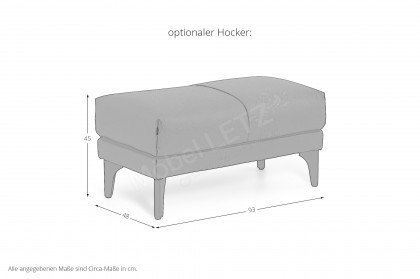 CR.450 von creation by Rolf Benz - Ecksofa rechts signalgrau