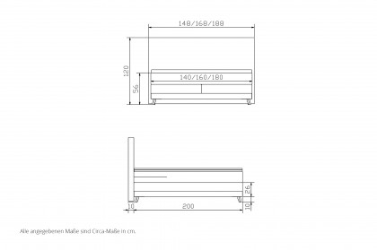 Edition pronto von Hasena - Boxspringbett Scandia in Beige