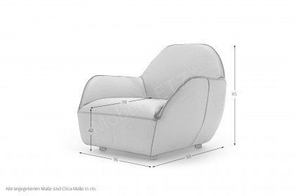 CR.480 von creation by Rolf Benz - Ledersessel ockerbraun