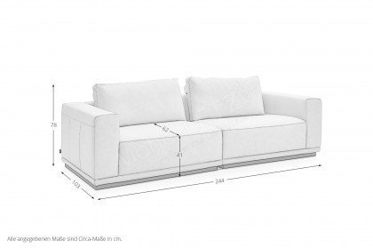 PM200 von Musterring - Ledersofa white