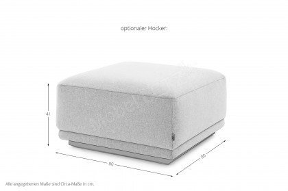 PM200 von Musterring - Ledersofa white