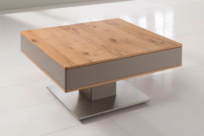CT302 von Gwinner - Couchtisch CT302-85 Balkeneiche honig und Lack fango