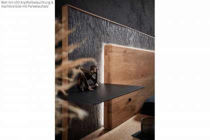 WSM 5100 von Wöstmann - Wildeiche-Schlafzimmer-Set mit Steinfurnier-Akzenten