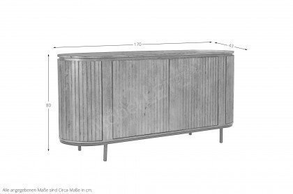 Ambra von SIT Möbel - Sideboard mit Lamellenoptik