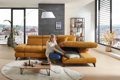 Carolina-C-XC von Poco - Eckcouch Variante rechts mustard