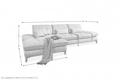 Carolina-C-XC von Poco - Sofaecke links kupfer