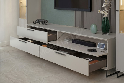 Kara-System von Musterring - Wohnwand in Lack brillantgrau