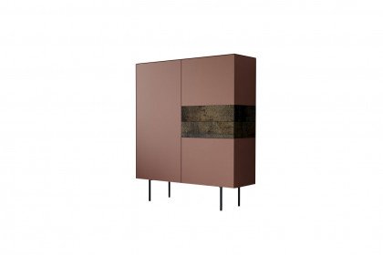 Ducale von MADíA CRAFT - Highboard anthracite/ Glas kupfer