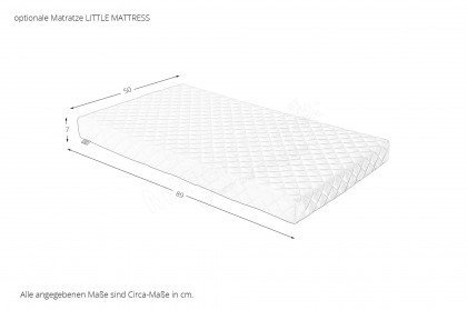 Little Cloud von Paidi - Anstellbett kreideweiß multifunktional umbaubar
