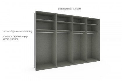 Marcato 2.6 von Nolte - Schwebetürenschrank basalt-Perlaglas