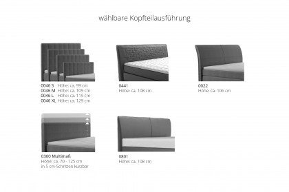 Ohio Motor 2.0 von Oschmann - Boxspringbett KT 0046 granit
