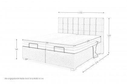 Ohio Motor 2.0 von Oschmann - Boxspringbett KT 0046 granit