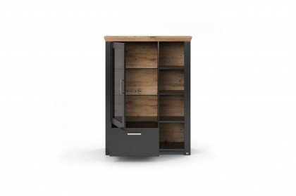 York von set one by Musterring - Highboard in Anthrazit/ Artisan Eiche