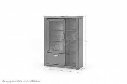 York von set one by Musterring - Highboard in Anthrazit/ Artisan Eiche