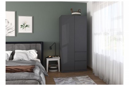 Costa von Rauch Blue - Kleiderschrank schmal grau-metallic
