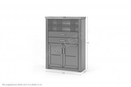 York von set one by Musterring - Highboard in Pino Aurelio/ Artisan Eiche
