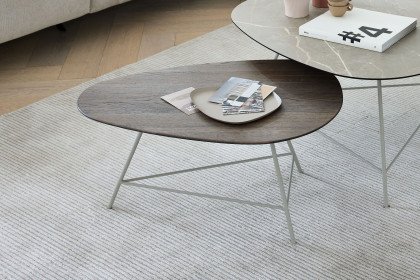 Nara von Musterring - Couchtisch Eiche natur/ Metall grau