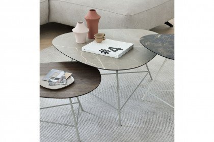 Nara von Musterring - Couchtisch Eiche natur/ Metall grau