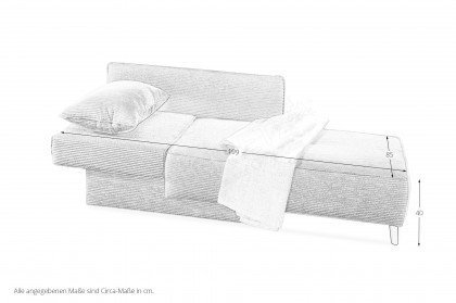 Rex-Sleep von Job - Schlafsofa in Light Greige mit Bettkasten
