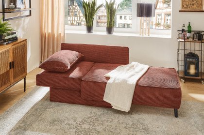Rex-Sleep von Job - Schlafsofa in Rostrot mit Bettkasten