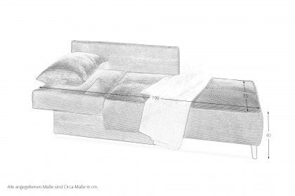 Rex-Sleep von Job - Schlafsofa in Rostrot mit Bettkasten