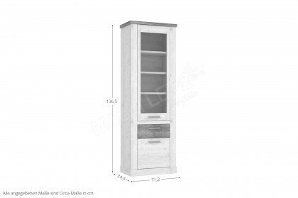 Duro-dining von Forte - Vitrine mit einem Schubkasten
