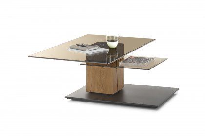 Trevio von Musterring - Wohnwand V20 Kerneiche massiv/ anthrazit/ Glas