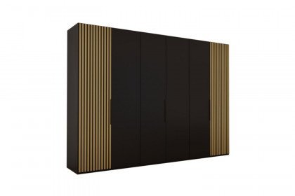 Denver von Wiemann - Kleiderschrank graphit mit Lamellen Eiche bianco