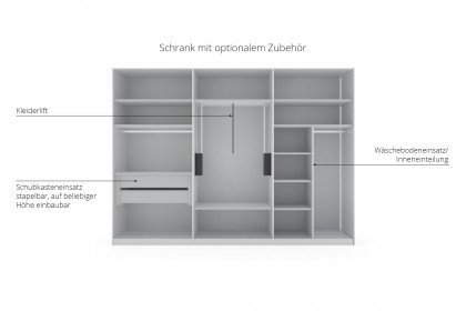 San Diego von Musterring - 2-farbiger Kleiderschrank mit Glasfront