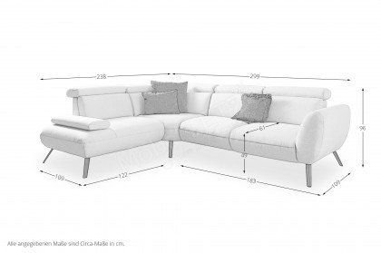 Calais von Poco - Polstersofa Variante links beige