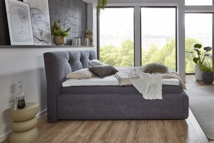 Perla-Dream von Tidur - Boxspringbett Trinidad dark grey