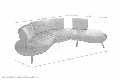 Curve von Poco - Sofaecke marsala