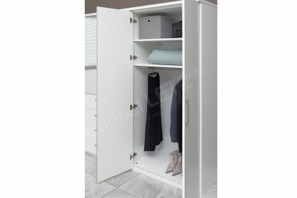 Amado von MONDO - Schlafzimmer mit Schrank, Bettanlage und Wandregalen