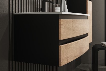 Vora von puris - Badezimmer in Cosmos Grey/ Eiche natur