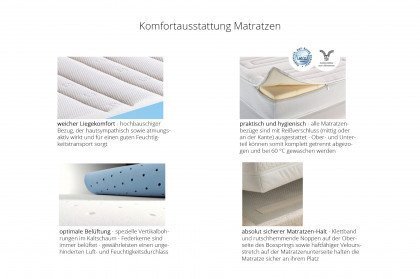 Casa von RUF Betten - Boxspringbett KTR-K in Komforthöhe elefant