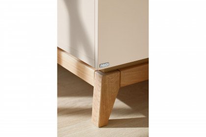 Stiene von Paidi - Highboard ca. 123 cm hoch cashmere-beige - Eiche massiv